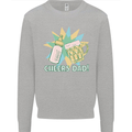 Cheers Dad Beer & Bottle Funny Father's Day Mens Sweatshirt Jumper Sports Grey