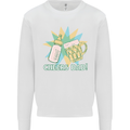Cheers Dad Beer & Bottle Funny Father's Day Mens Sweatshirt Jumper White