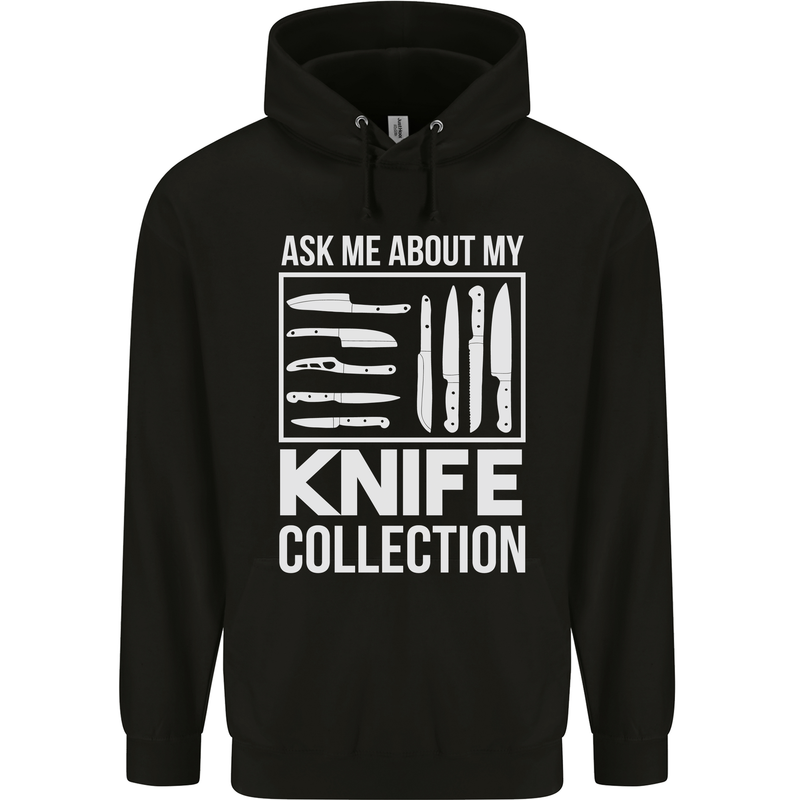 Chef Ask About My Knife Collection Funny Childrens Kids Hoodie Black