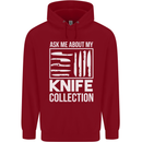 Chef Ask About My Knife Collection Funny Childrens Kids Hoodie Red