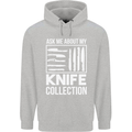 Chef Ask About My Knife Collection Funny Childrens Kids Hoodie Sports Grey