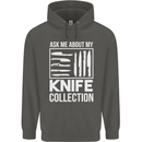 Chef Ask About My Knife Collection Funny Childrens Kids Hoodie Storm Grey