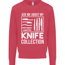 Chef Ask About My Knife Collection Funny Kids Sweatshirt Jumper Heliconia