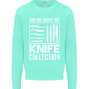 Chef Ask About My Knife Collection Funny Kids Sweatshirt Jumper Peppermint