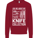 Chef Ask About My Knife Collection Funny Kids Sweatshirt Jumper Red