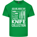 Chef Ask About My Knife Collection Funny Kids T-Shirt Childrens Irish Green