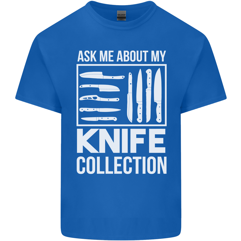 Chef Ask About My Knife Collection Funny Kids T-Shirt Childrens Royal Blue