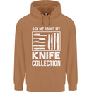 Chef Ask About My Knife Collection Funny Mens 80% Cotton Hoodie Caramel Latte