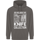 Chef Ask About My Knife Collection Funny Mens 80% Cotton Hoodie Charcoal