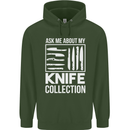 Chef Ask About My Knife Collection Funny Mens 80% Cotton Hoodie Forest Green