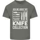 Chef Ask About My Knife Collection Funny Mens Cotton T-Shirt Tee Top Charcoal
