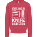 Chef Ask About My Knife Collection Funny Mens Sweatshirt Jumper Heliconia
