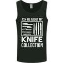 Chef Ask About My Knife Collection Funny Mens Vest Tank Top Black