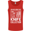 Chef Ask About My Knife Collection Funny Mens Vest Tank Top Red
