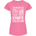 Chef Ask About My Knife Collection Funny Womens Petite Cut T-Shirt Azalea