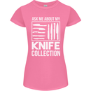 Chef Ask About My Knife Collection Funny Womens Petite Cut T-Shirt Azalea