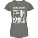 Chef Ask About My Knife Collection Funny Womens Petite Cut T-Shirt Charcoal