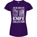 Chef Ask About My Knife Collection Funny Womens Petite Cut T-Shirt Purple