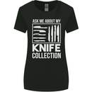 Chef Ask About My Knife Collection Funny Womens Wider Cut T-Shirt Black