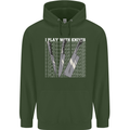 Chef I Play With Knives Childrens Kids Hoodie Forest Green