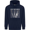 Chef I Play With Knives Childrens Kids Hoodie Navy Blue