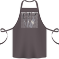 Chef I Play With Knives Cotton Apron 100% Organic Dark Grey