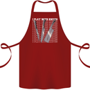 Chef I Play With Knives Cotton Apron 100% Organic Maroon