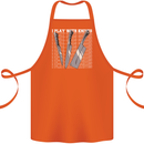 Chef I Play With Knives Cotton Apron 100% Organic Orange