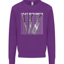 Chef I Play With Knives Kids Sweatshirt Jumper Purple