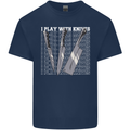 Chef I Play With Knives Kids T-Shirt Childrens Navy Blue