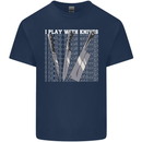 Chef I Play With Knives Kids T-Shirt Childrens Navy Blue