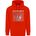 Chef I Play With Knives Mens 80% Cotton Hoodie Bright Red