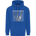 Chef I Play With Knives Mens 80% Cotton Hoodie Royal Blue