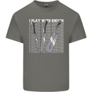 Chef I Play With Knives Mens Cotton T-Shirt Tee Top Charcoal
