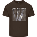 Chef I Play With Knives Mens Cotton T-Shirt Tee Top Dark Chocolate