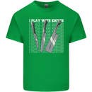 Chef I Play With Knives Mens Cotton T-Shirt Tee Top Irish Green