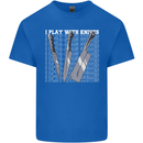 Chef I Play With Knives Mens Cotton T-Shirt Tee Top Royal Blue