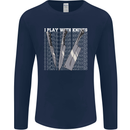 Chef I Play With Knives Mens Long Sleeve T-Shirt Navy Blue