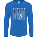 Chef I Play With Knives Mens Long Sleeve T-Shirt Royal Blue