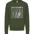 Chef I Play With Knives Mens Sweatshirt Jumper Forest Green