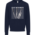 Chef I Play With Knives Mens Sweatshirt Jumper Navy Blue