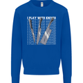 Chef I Play With Knives Mens Sweatshirt Jumper Royal Blue