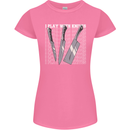 Chef I Play With Knives Womens Petite Cut T-Shirt Azalea