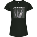 Chef I Play With Knives Womens Petite Cut T-Shirt Black