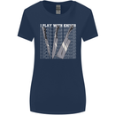 Chef I Play With Knives Womens Wider Cut T-Shirt Navy Blue