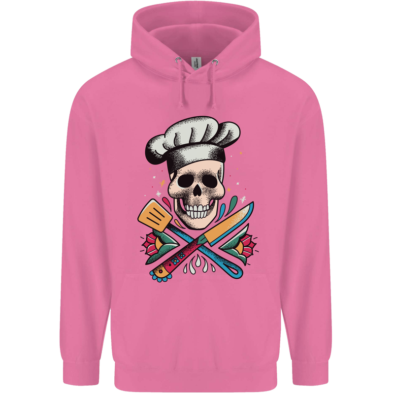 Chef Skull Childrens Kids Hoodie Azalea