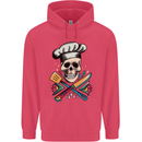 Chef Skull Childrens Kids Hoodie Heliconia