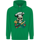Chef Skull Childrens Kids Hoodie Irish Green
