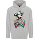 Chef Skull Childrens Kids Hoodie Sports Grey