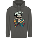 Chef Skull Childrens Kids Hoodie Storm Grey